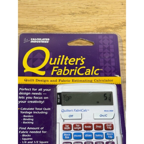 NEW Calculated Industries‎ Quilter’s FabriCalc Quilt Design & Fabric Estimator - Picture 2 of 7